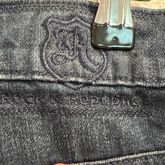 Rock & Republic Henlee Jeans Womens Size 34 Dark Blue Denim Straight Leg Classic - Picture 8 of 10